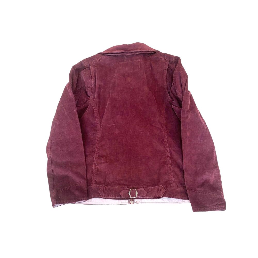 Eddie Bauer Corduroy Trucker Women's Jacket XL Burgundy Workwear Utility NWT - Picture 6 of 9